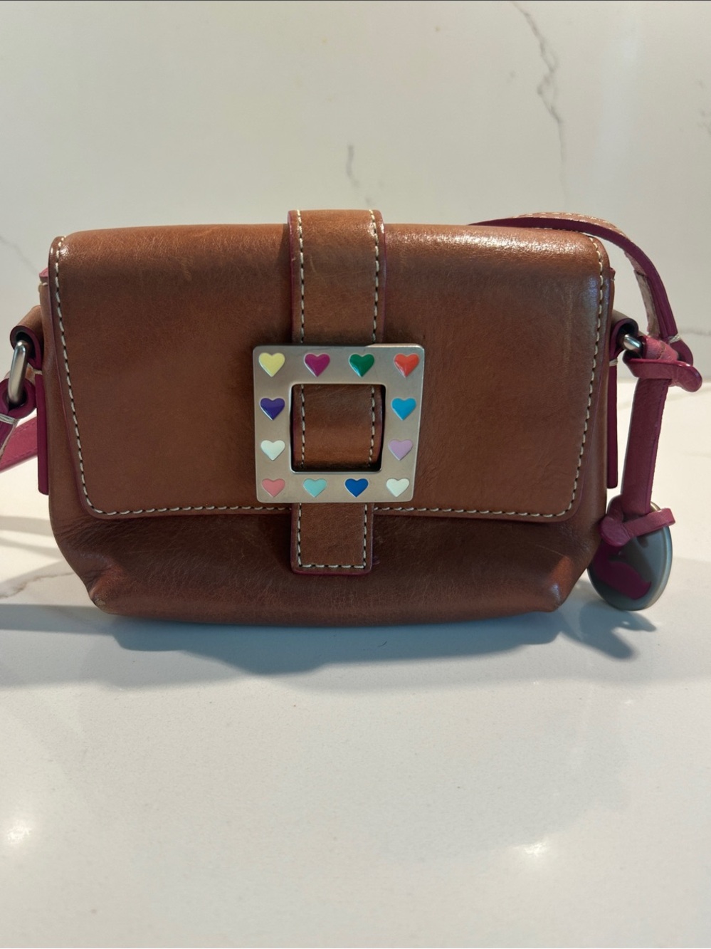 Rare Dooney & Bourke Y2K Limited Special Edition Heart Mini w/Pink Duck